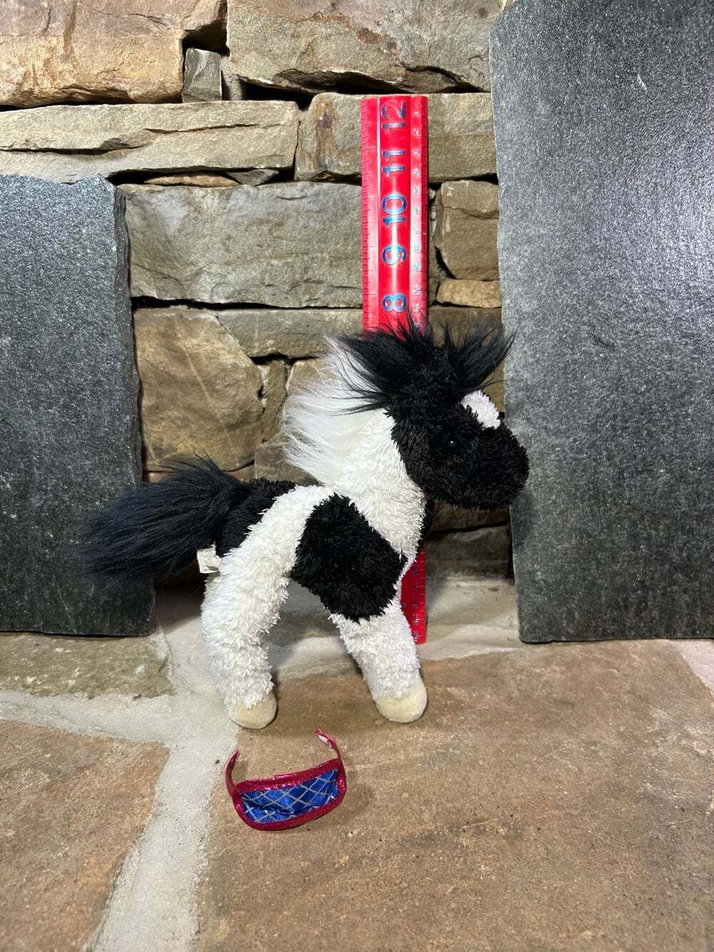 Douglas Cuddle Toy Plush Horse 2014 Black and White Stuffed Animal